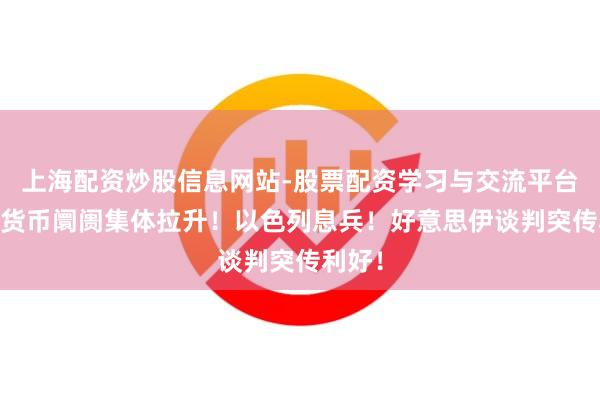 上海配资炒股信息网站-股票配资学习与交流平台 加密货币阛阓集体拉升！以色列息兵！好意思伊谈判突传利好！